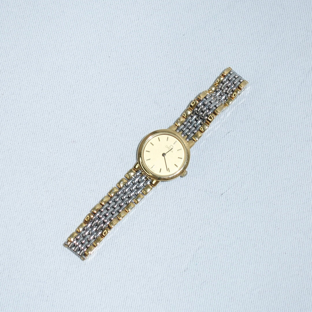 Omega De Ville Round Small Gold & Silver Watch