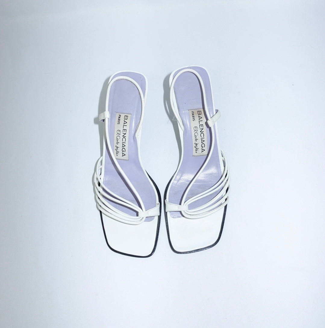 Balenciaga White Sandals 38