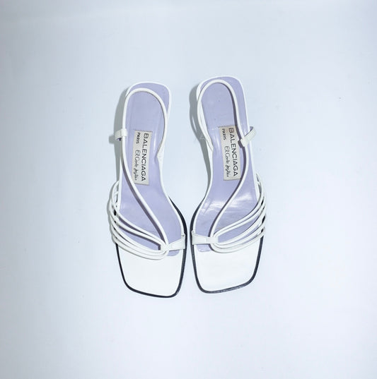 Balenciaga White Sandals 38