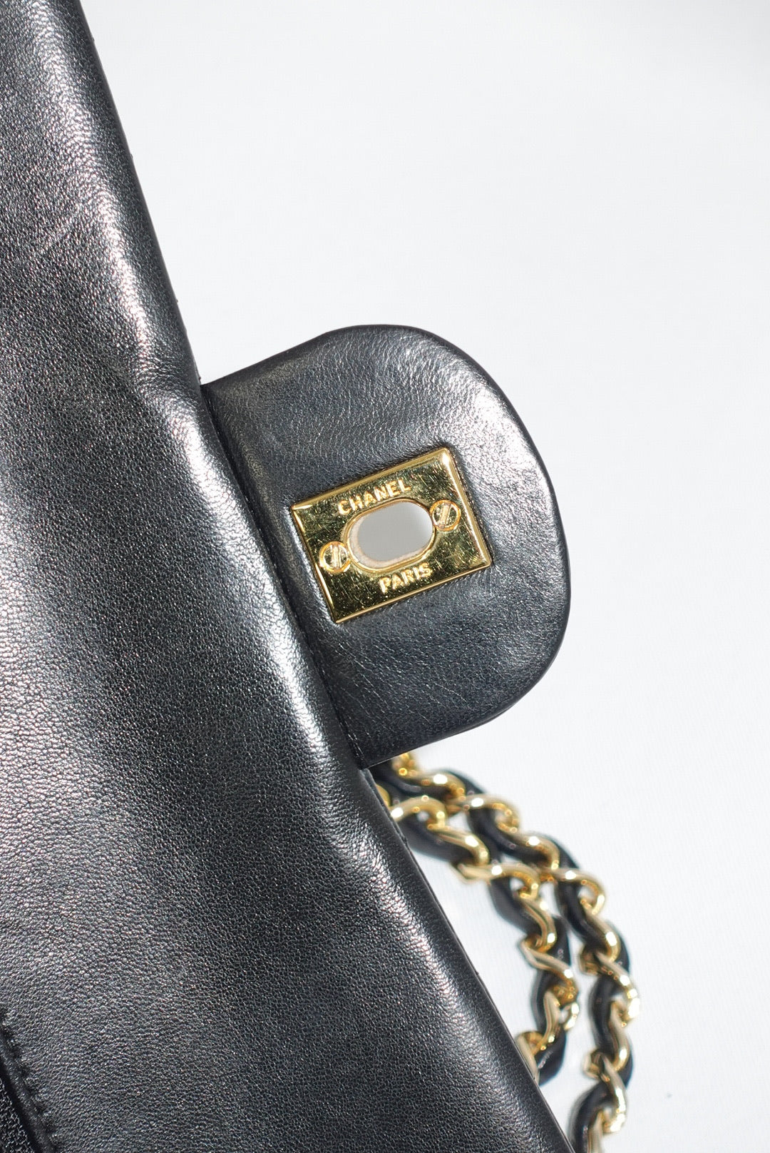 Borsa Chanel Vintage Classic Timeless Medium 25 Double Flap nera