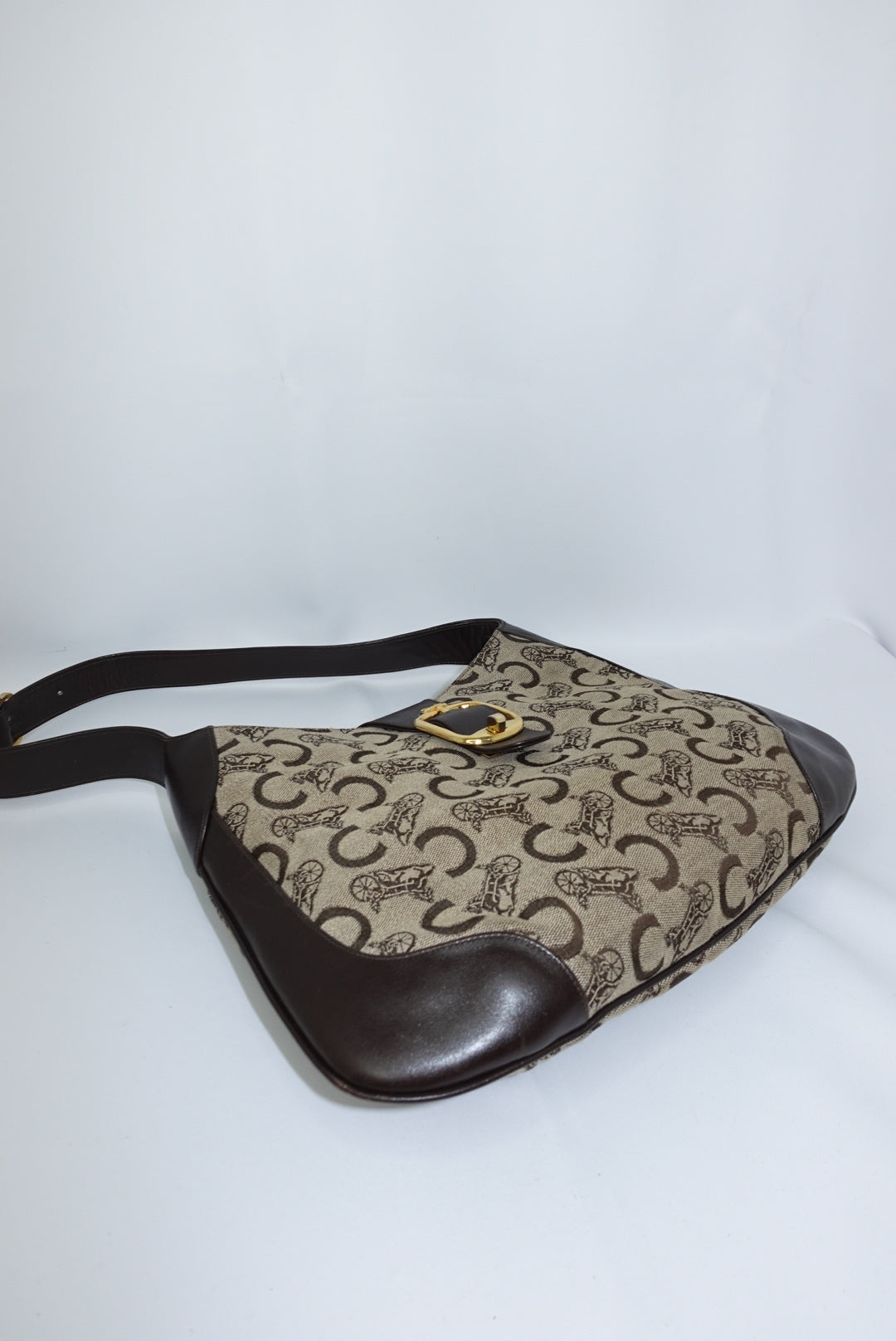 Cèline Vintage Monogram Canvas and Leather Brown Vintage Bag