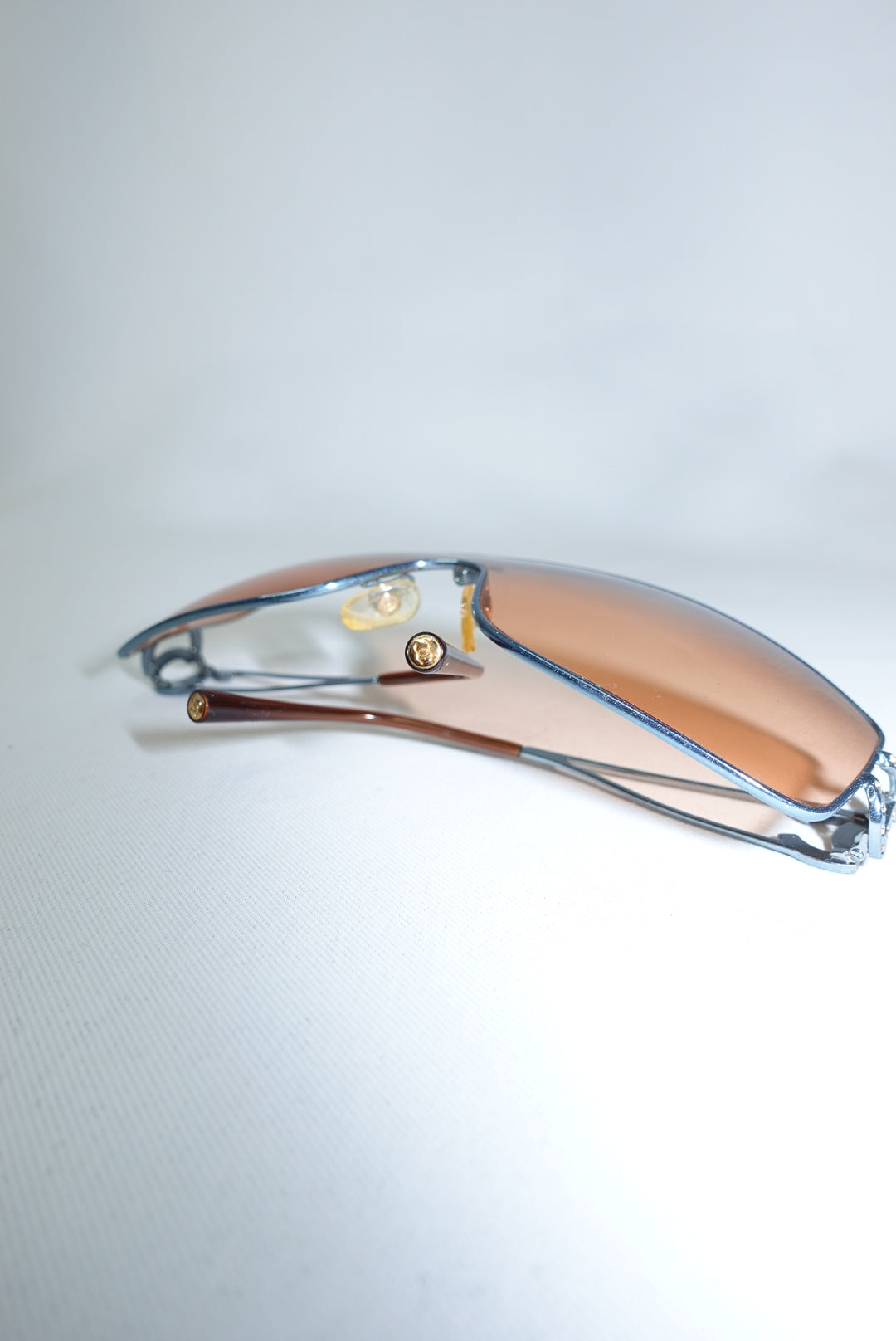 Chanel Y2K Vintage Sunglasses CC Crystal blue frame