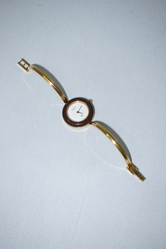Gucci Bezel Gold Bracelet Vintage Watch