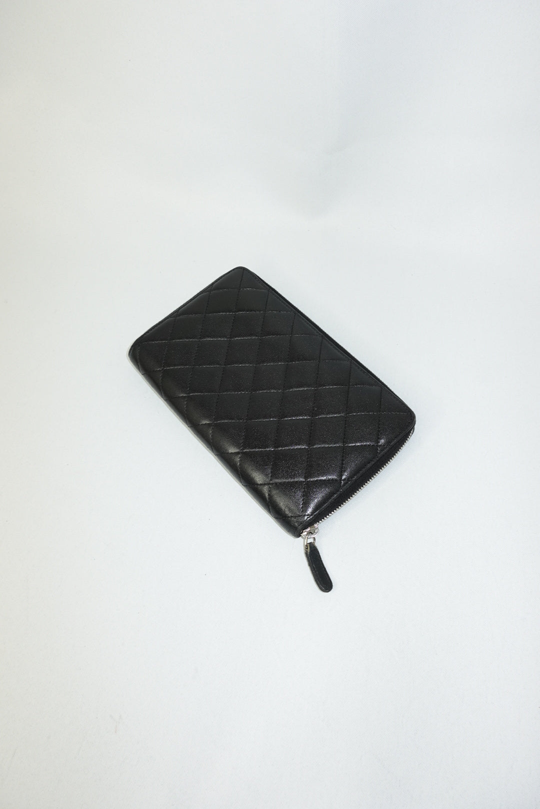 Chanel Timeless Re-Worked Zip Big Vintage Wallet with Chain Black