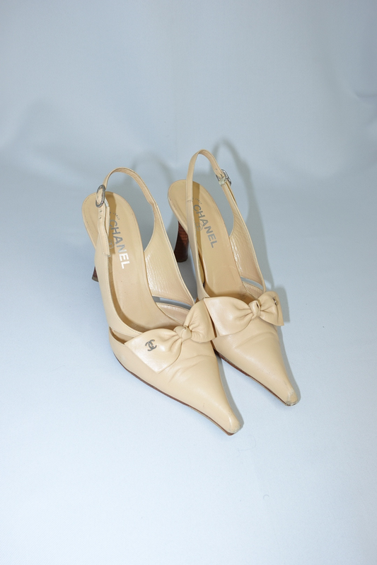 Chanel Vintage Slingback 38