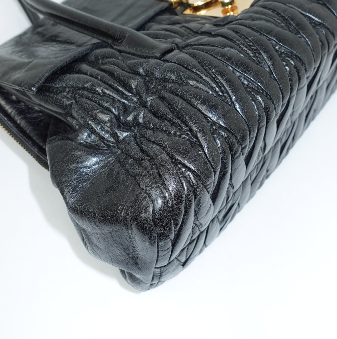 Miu Miu Matelasse Black Bag