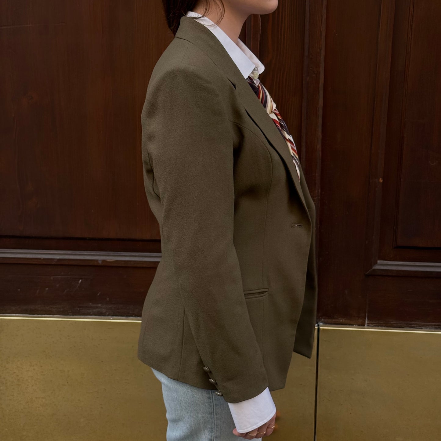 Military Green Vintage Tailored Blazer