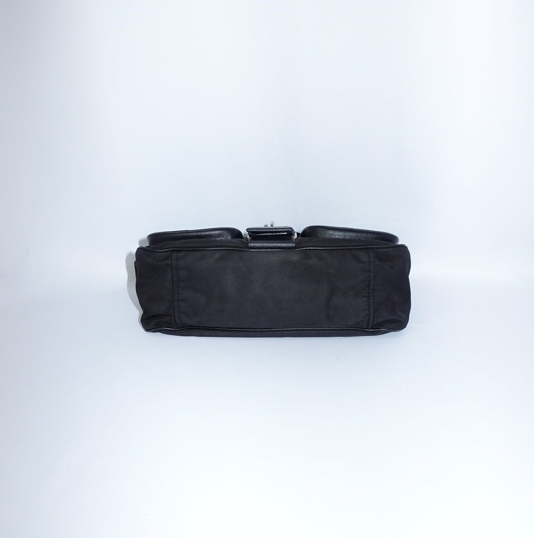 Prada Black Nylon Shoulder Bag