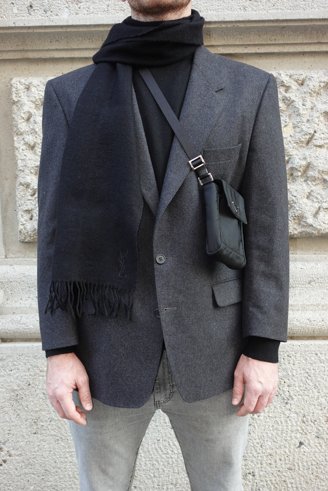 vintage prada mini nylon bag silver hardware