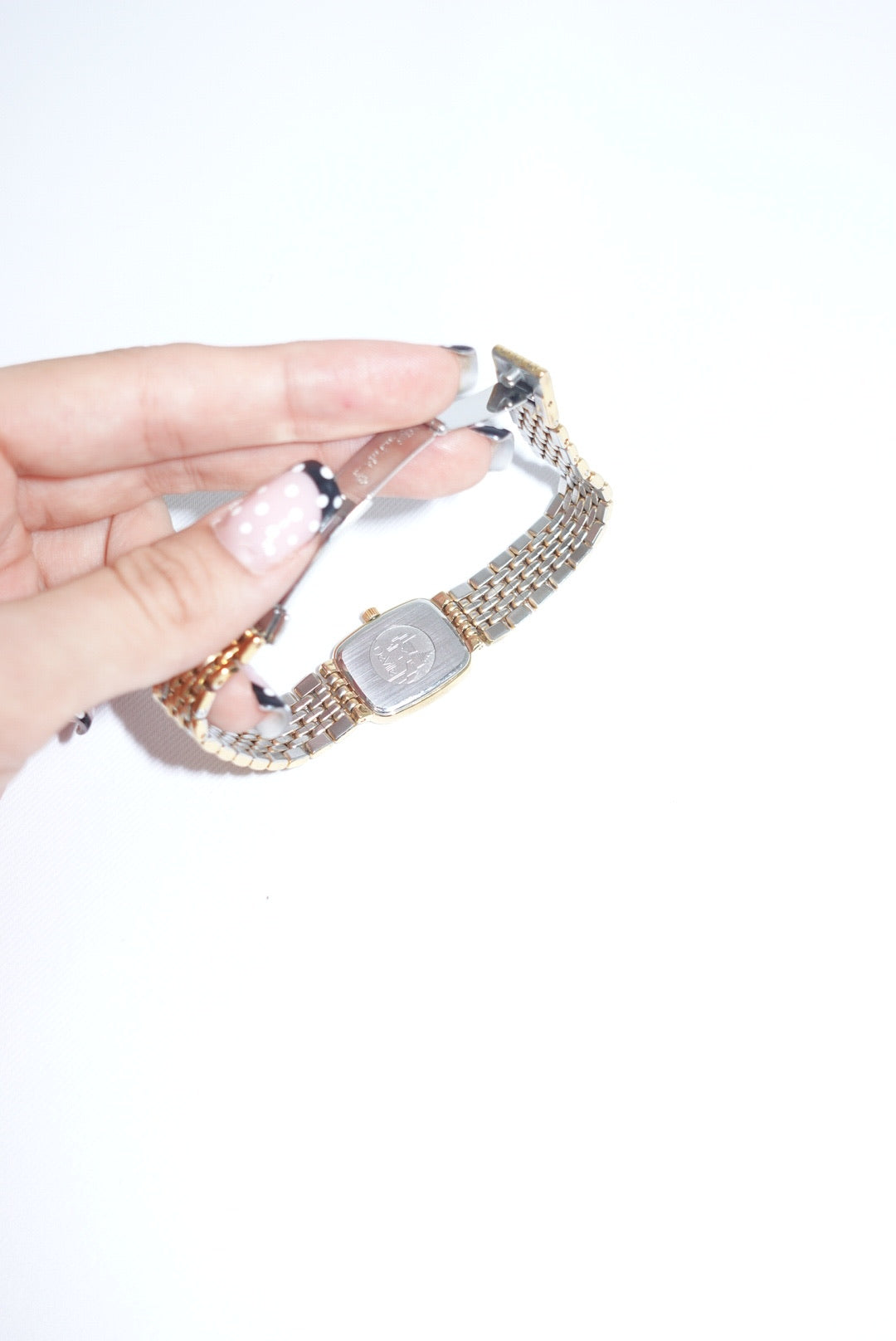 091. Omega Rectangular Small De Ville Gold Watch