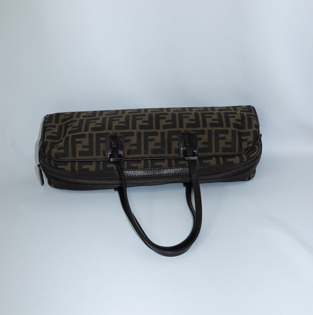 Fendi Bassotto Zucca Brown Bag