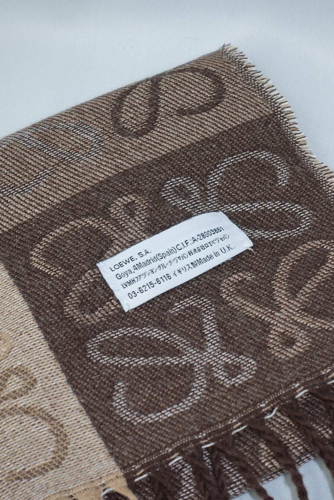 Loewe Wool & Cachemere Logo Scarf