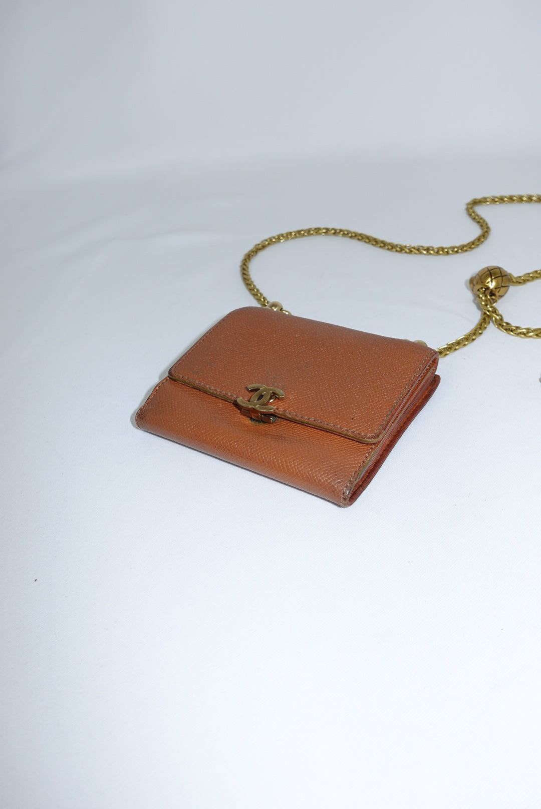 Re-Worked Chanel Vintage Caramel Brown Small W.O.C.