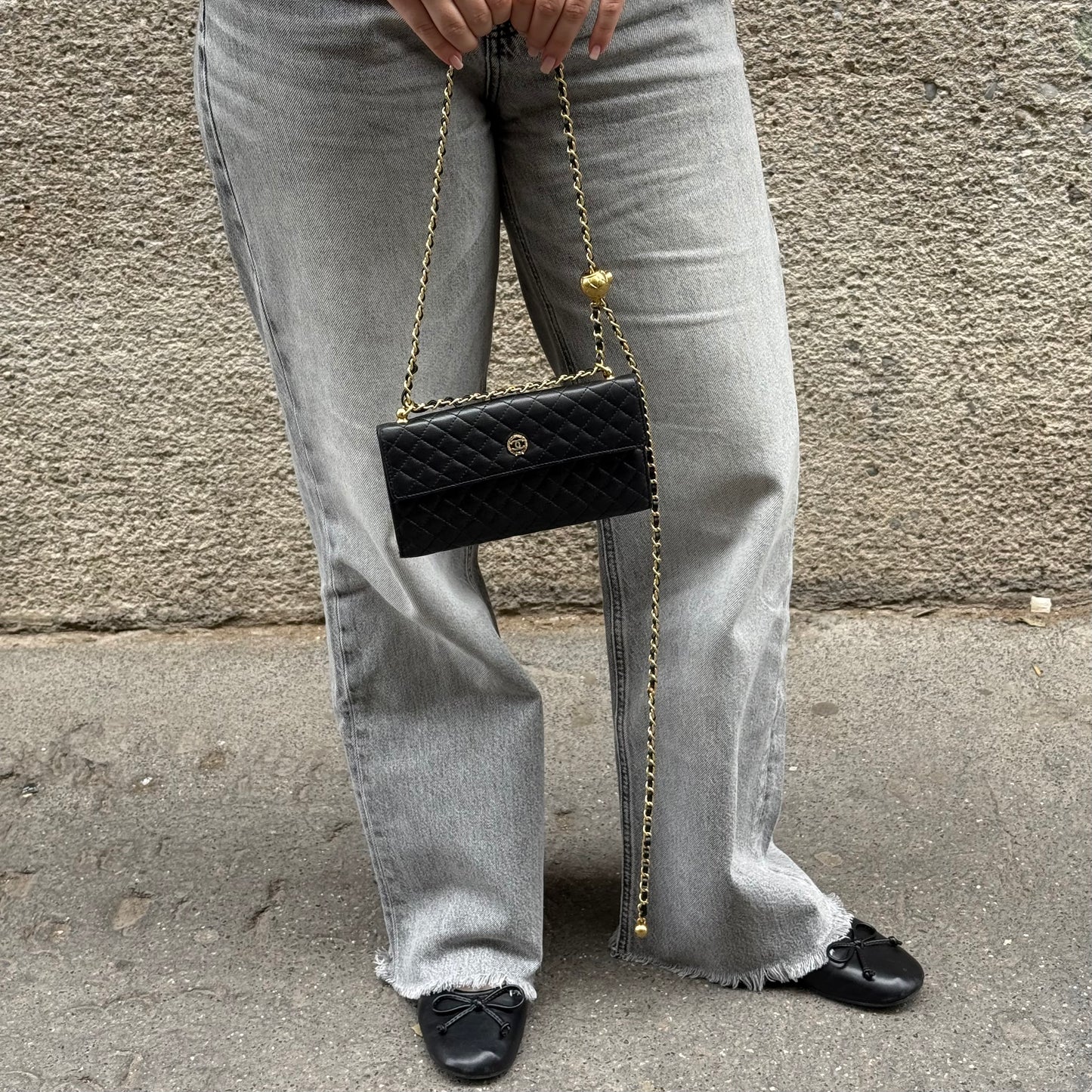 Chanel Black Wallet w/Chain