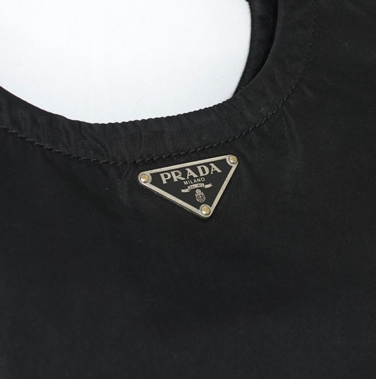 Prada Nylon Tote Metal Strap