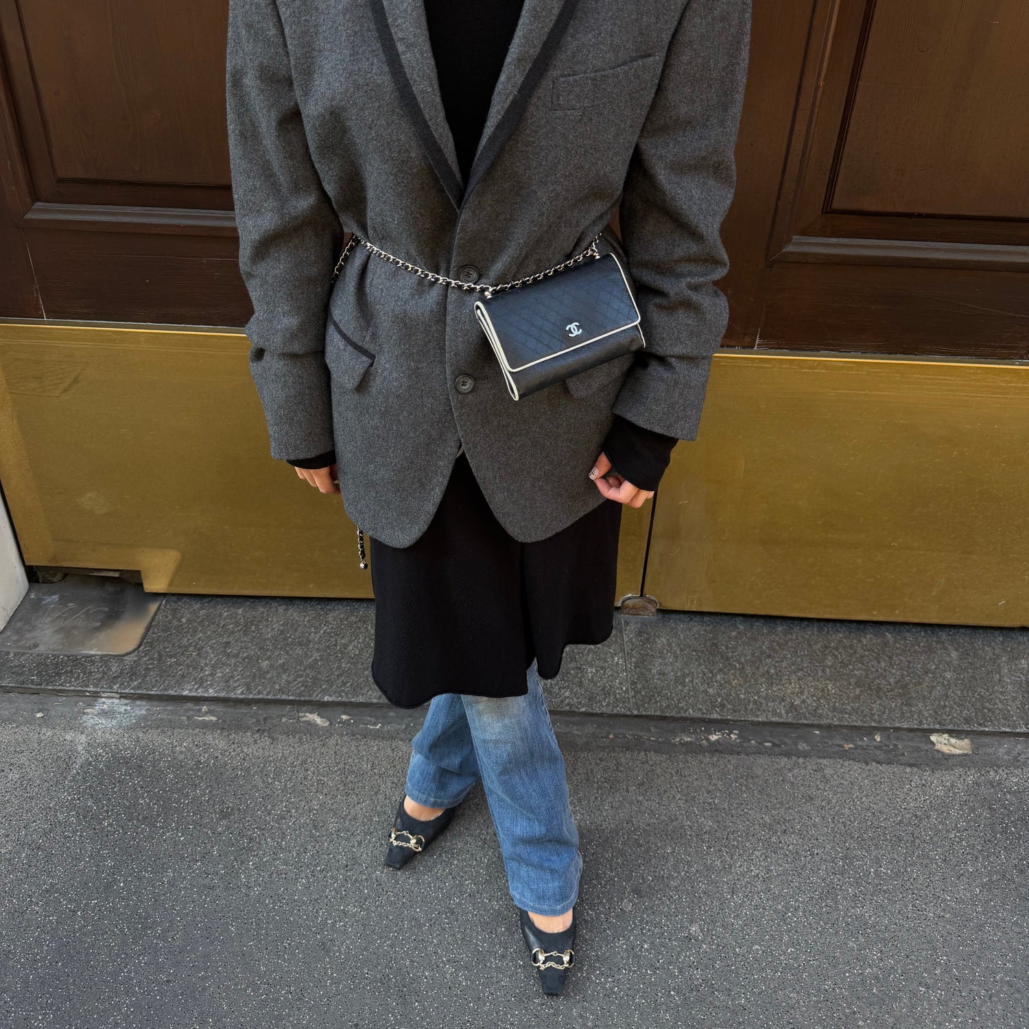 Blazer in lana grigio vintage D&G Dolce & Gabbana