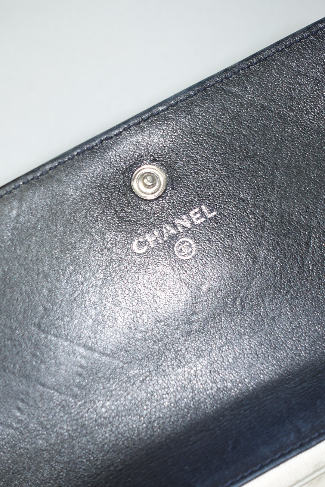 Chanel Re-Worked Flap B&W Limited Edition Wallet with Chain