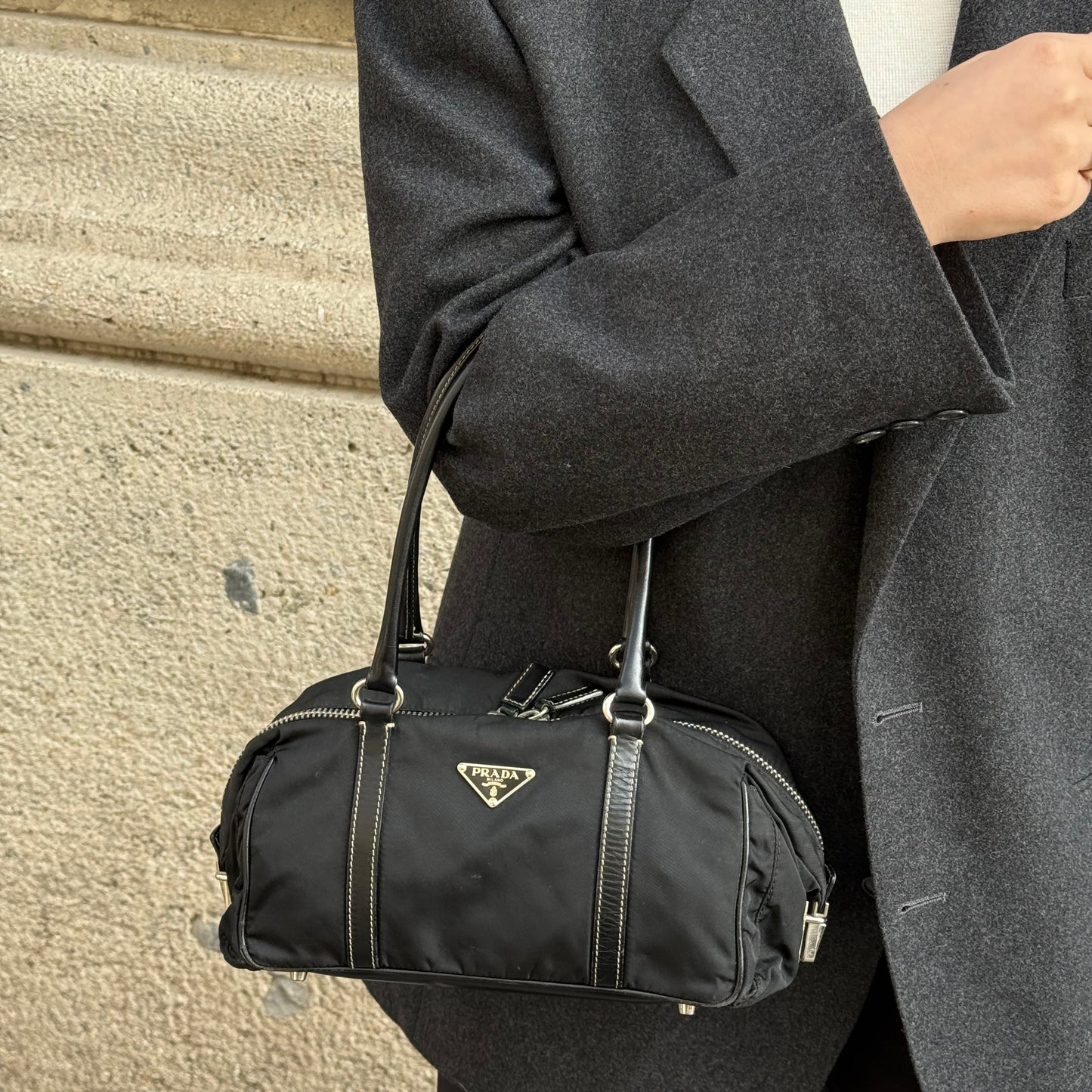Prada Nylon Black Shoulder Bag