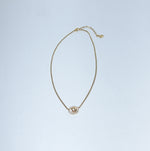     Christian Dior vintage necklace with crystal round CD pendant