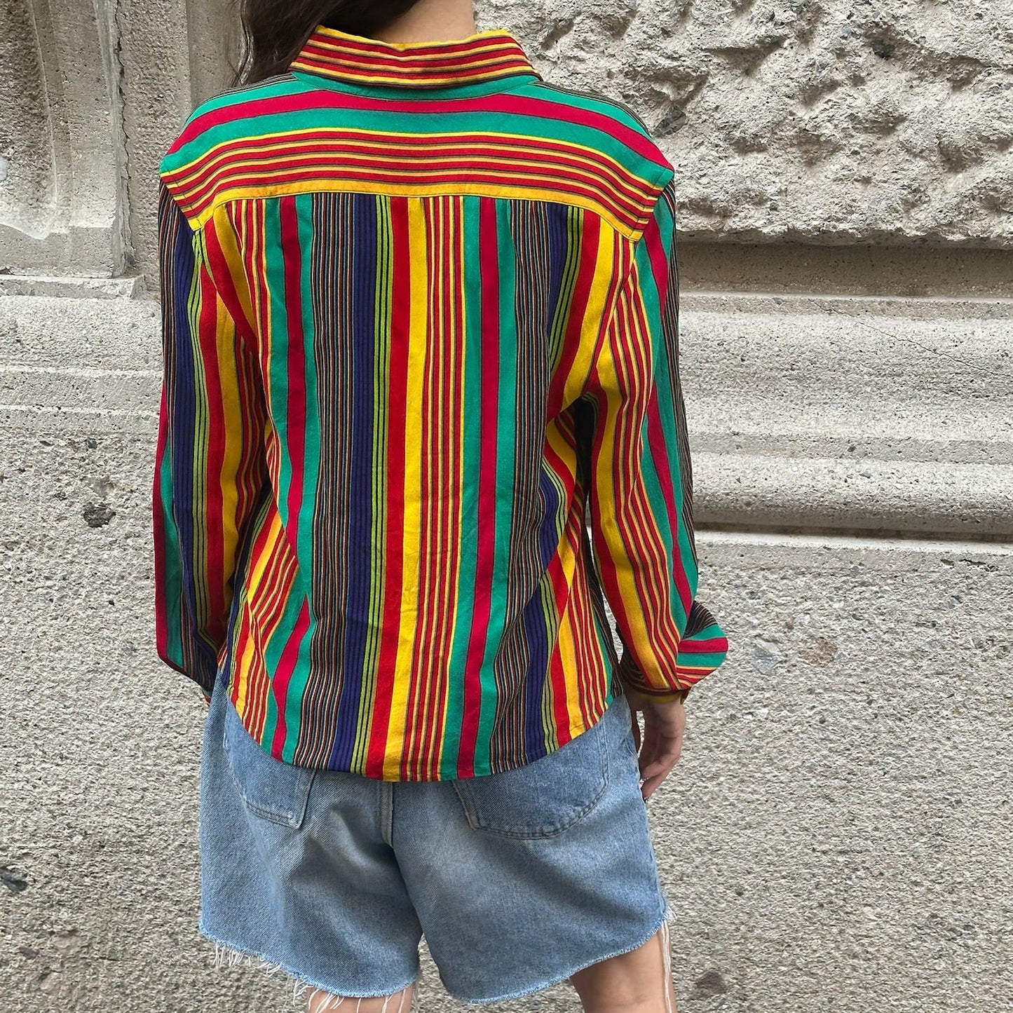 Vintage Celine Multicolor Striped Shirt