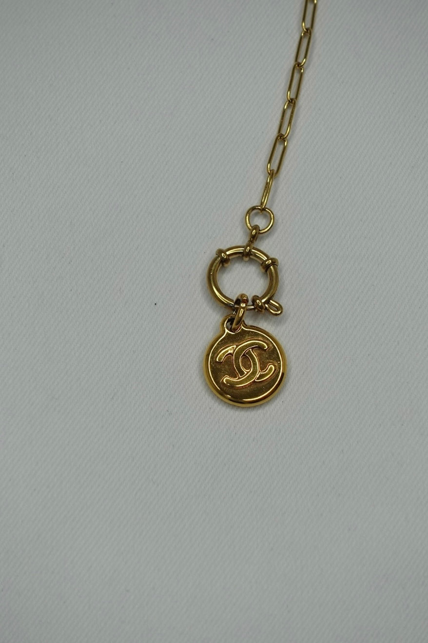 181. Re-Worked Chanel Logo Necklace