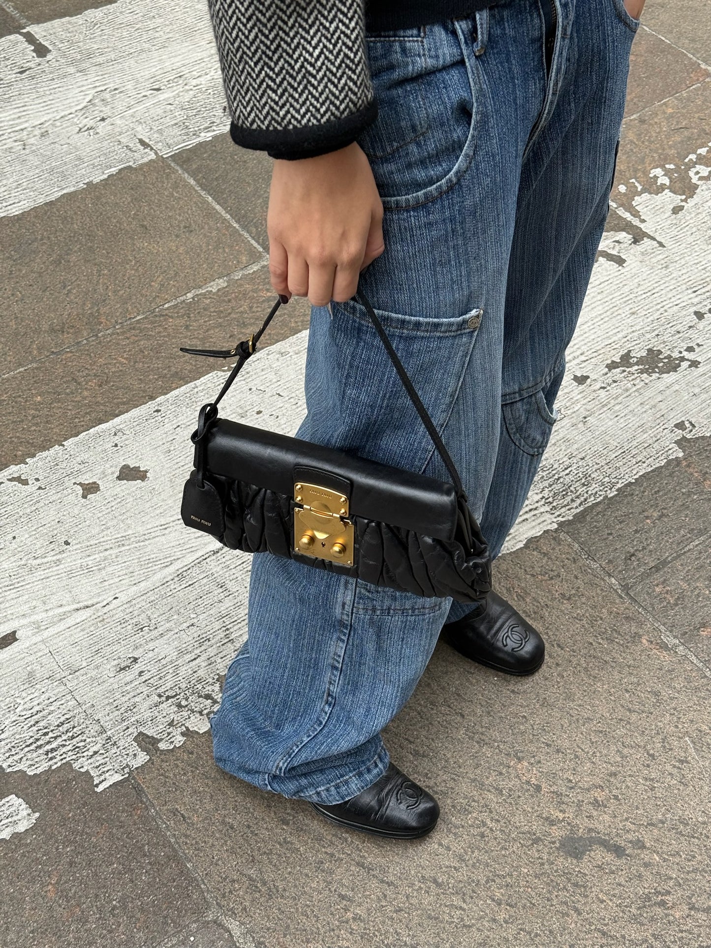Miu Miu Black Coffer Pochette