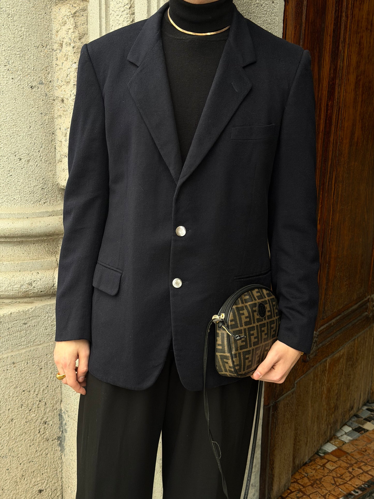 Fendi Monogram Zucca Vintage Crossbody Bag