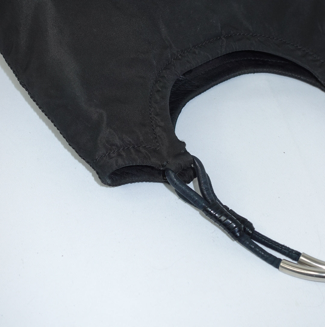 Prada Nylon Tote Metal Strap