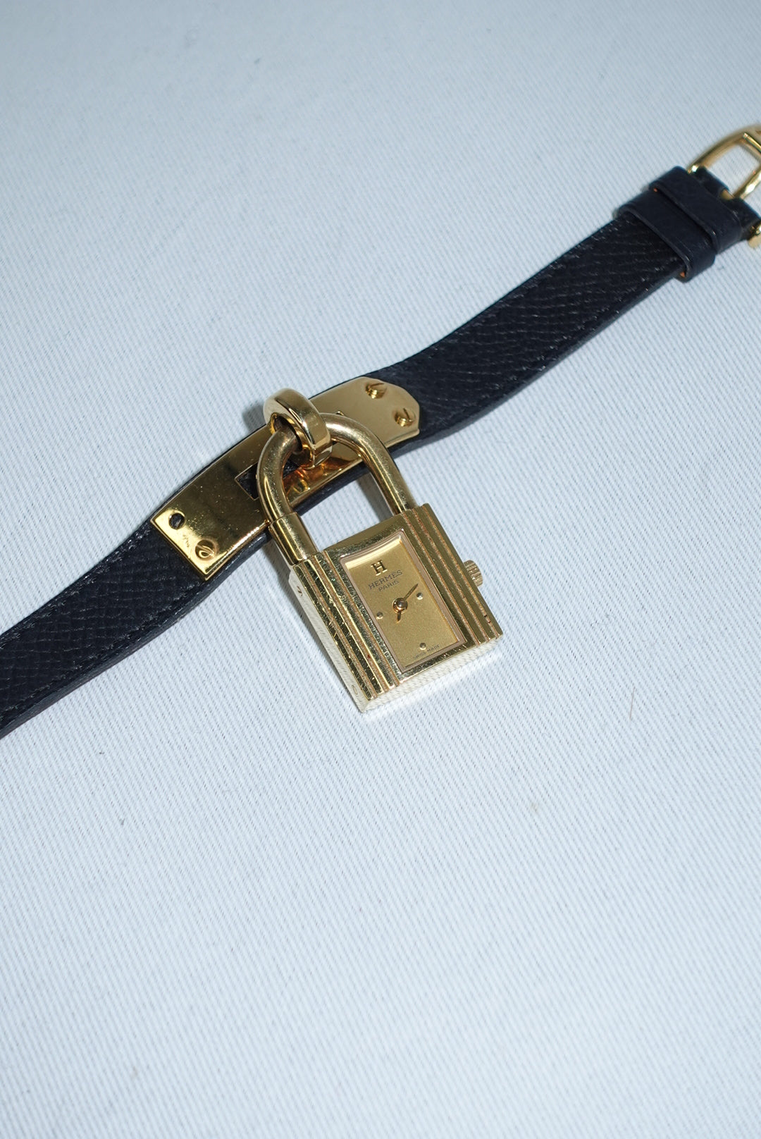 Hermès Kelly Vintage Watch with Black Strap