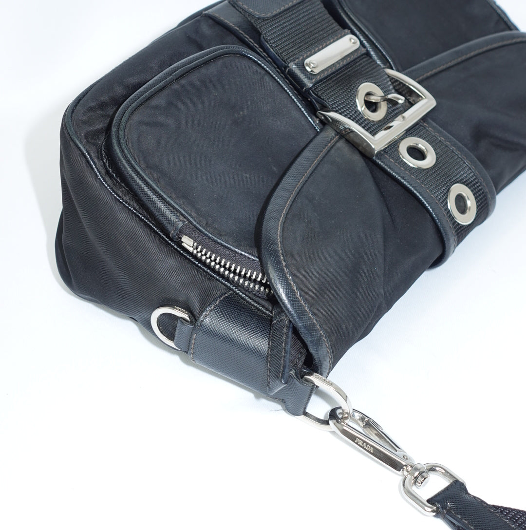 Prada Black Nylon Shoulder Bag