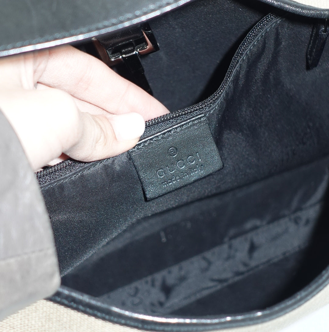 Gucci Jackie Black & Beige Bag