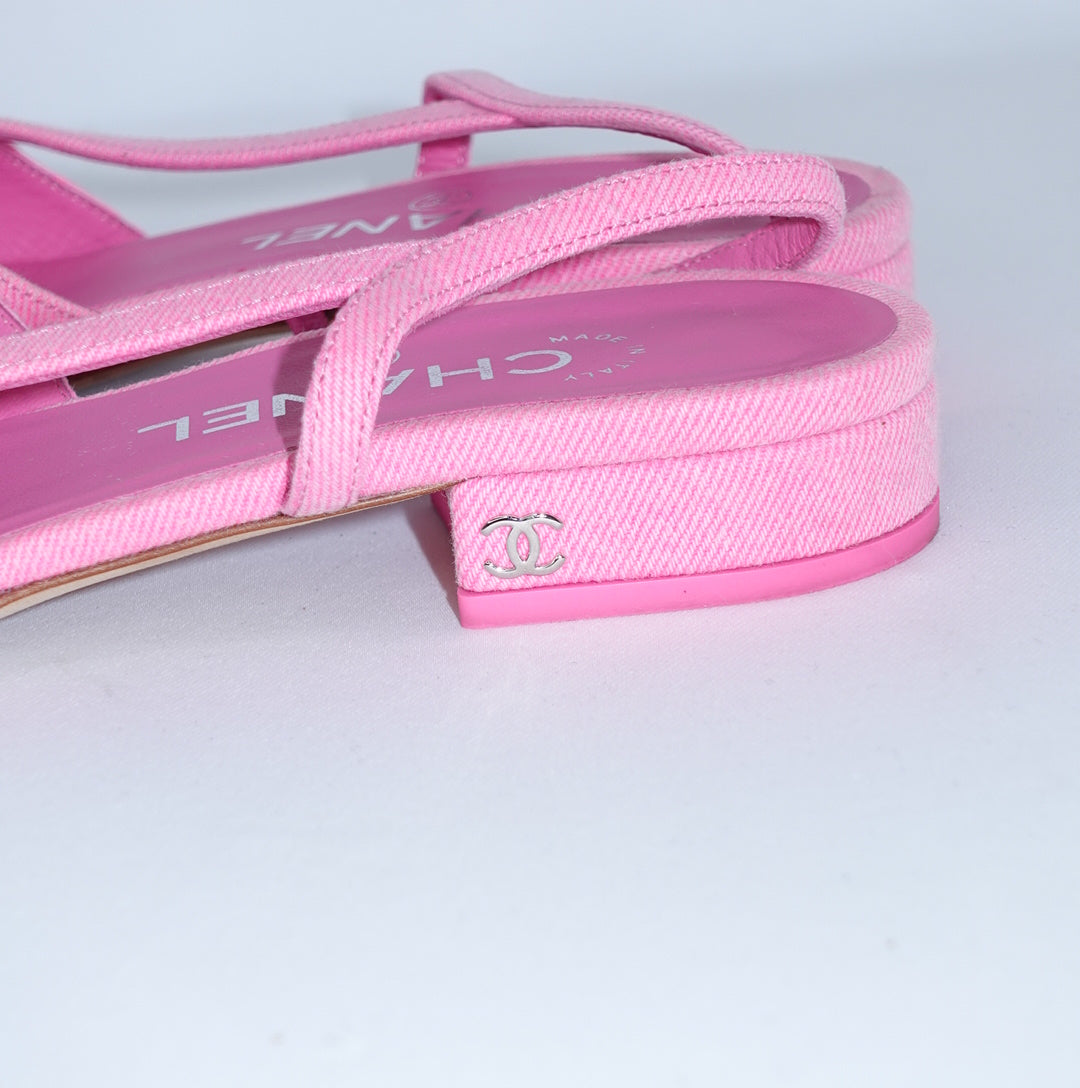 Chanel Pink Slingbacks