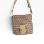 Fendi Zucchino Light Pink FF Canvas Crossbody Messenger Bag