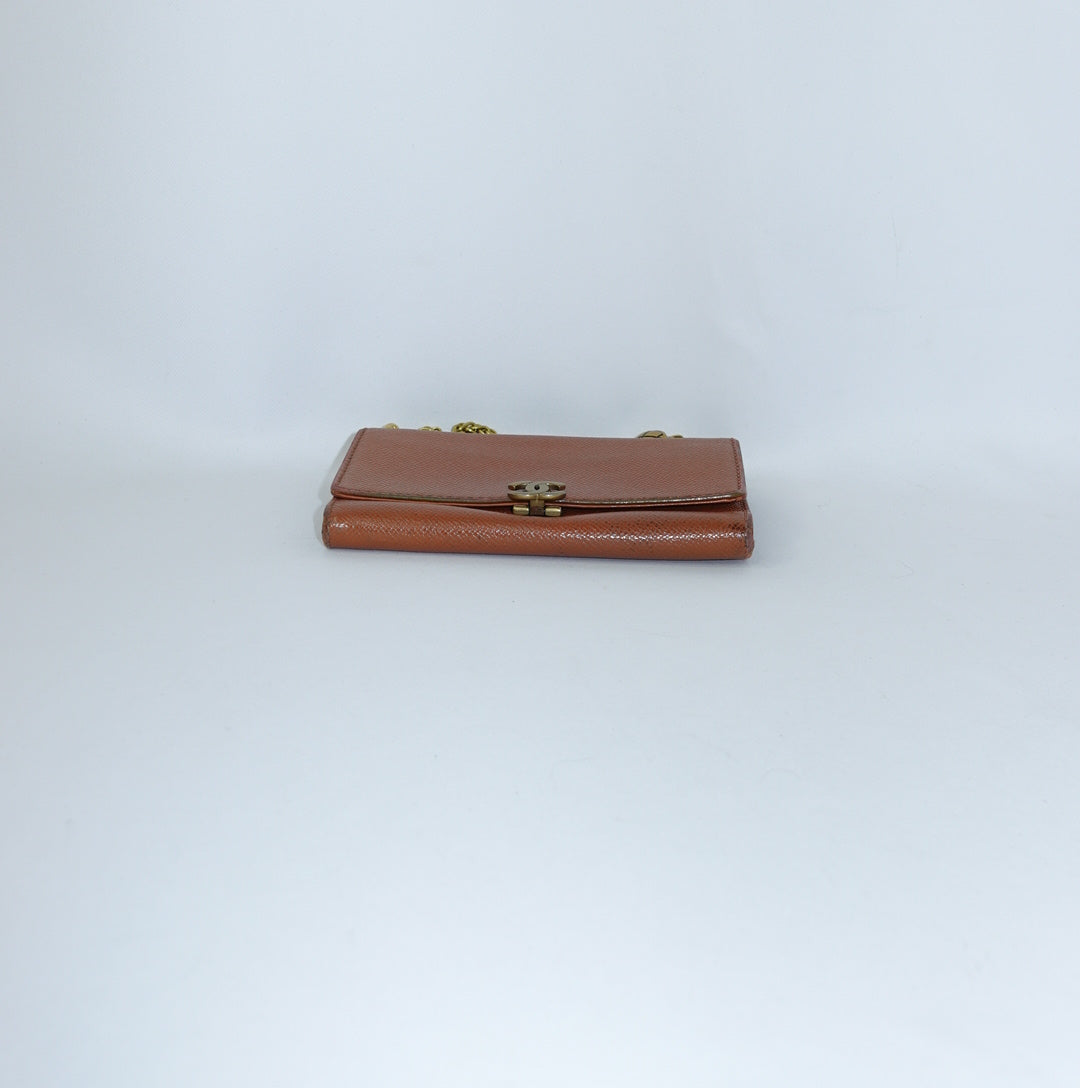 Chanel Caramel Wallet w/Chain
