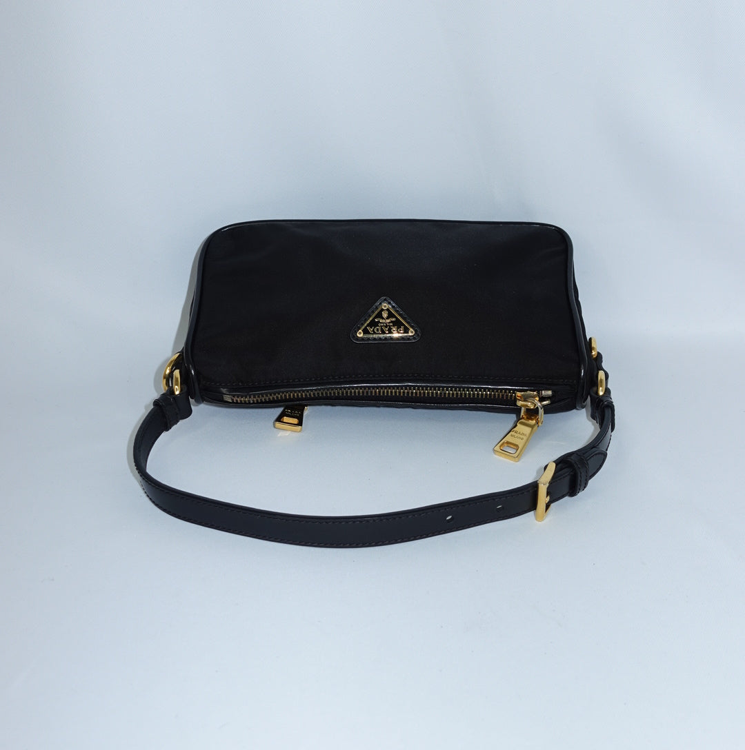 Prada Black Nylon Mini Shoulder Bag