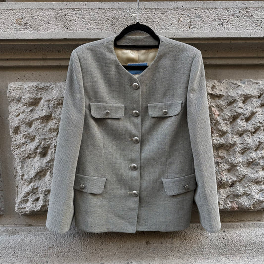 Tailored Blazer With Silver Buttons
