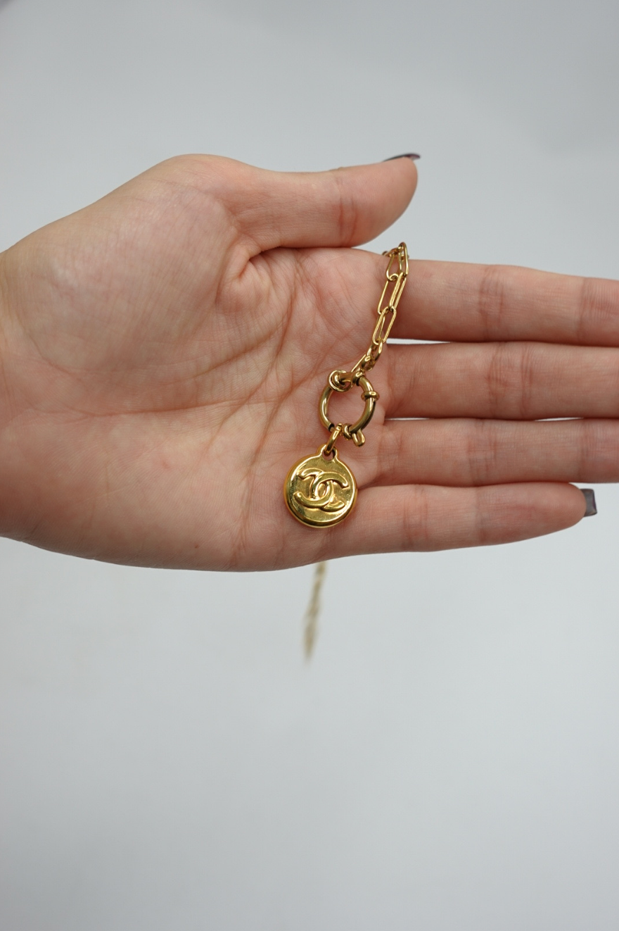 181. Re-Worked Chanel Logo Necklace