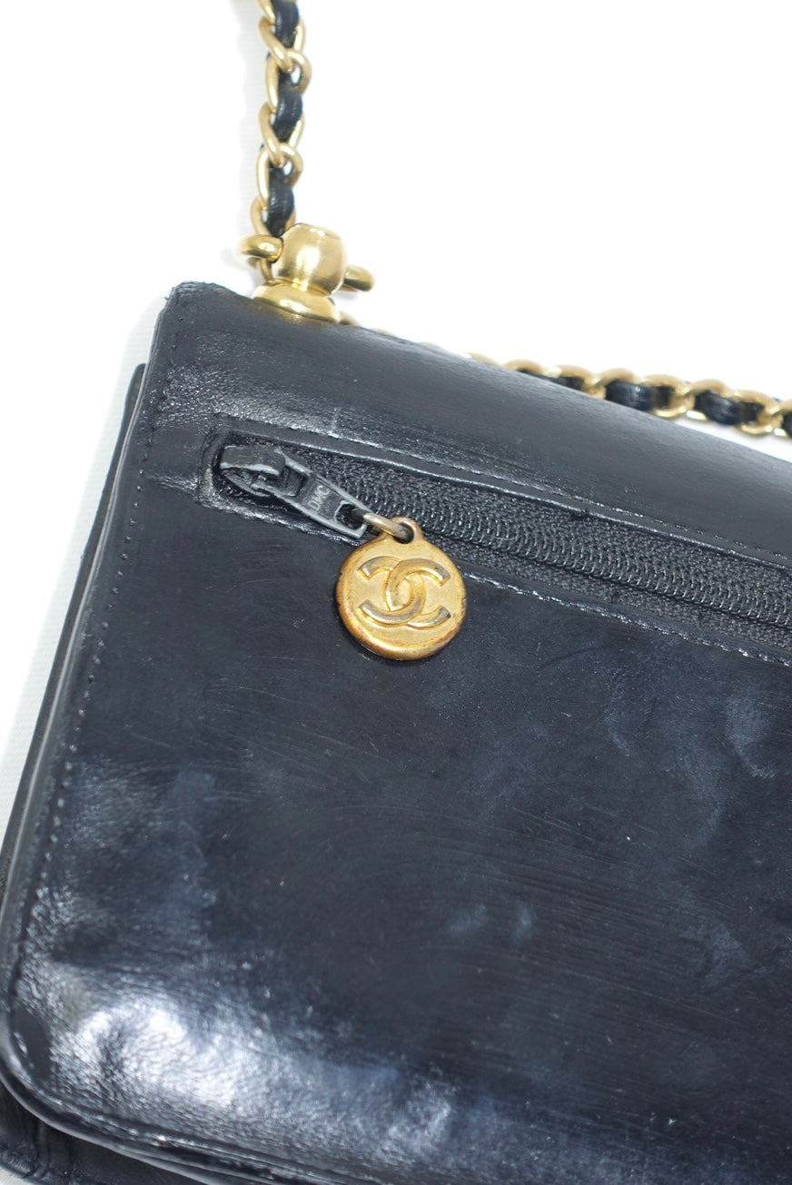 Re-Worked Chanel CC Flap Vintage W.O.C Lambskin