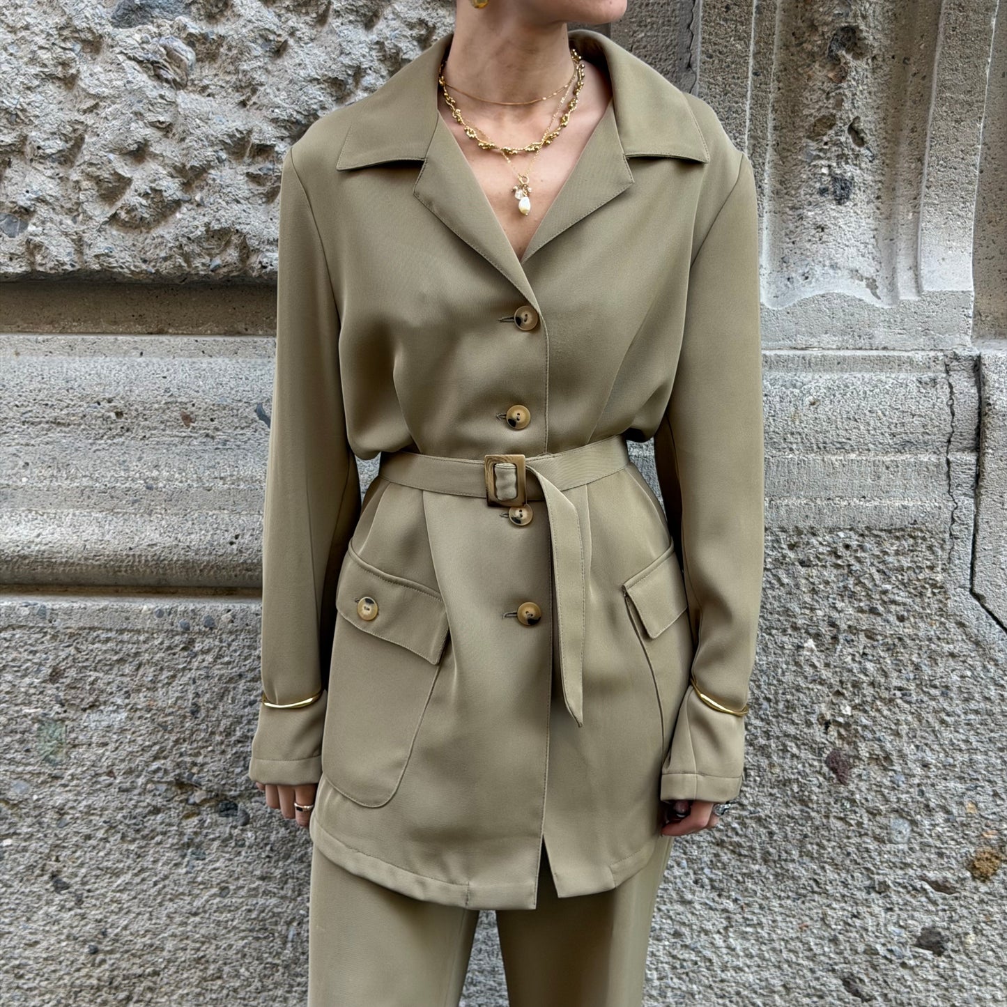 Khaki Trousers Set