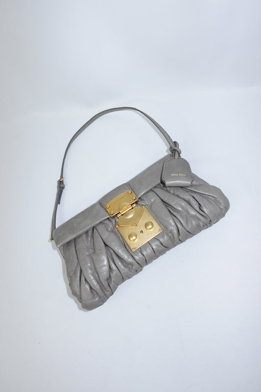 Miu Miu Vintage Grey Coffer Pochette