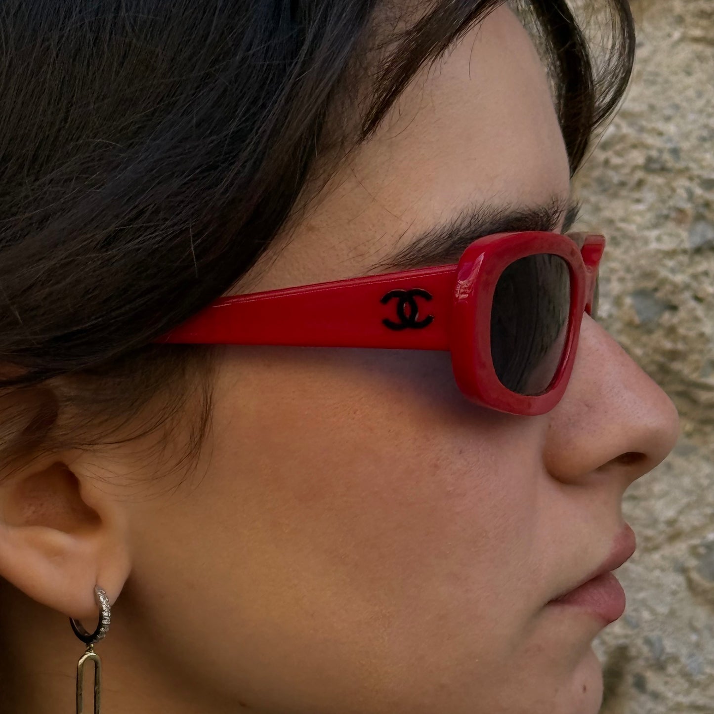 Chanel Vintage Red Sunglasses