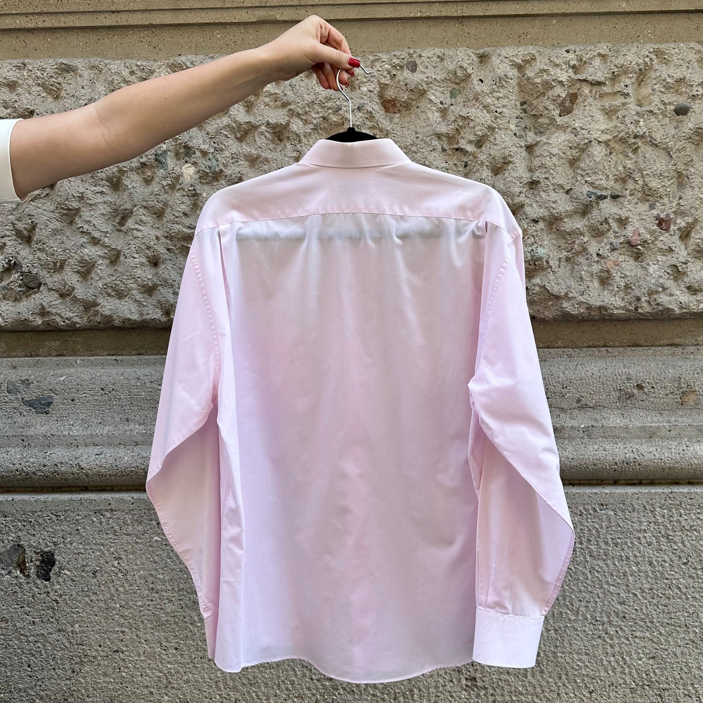 YSL Vintage Pink Shirt Pastel Oversized Style