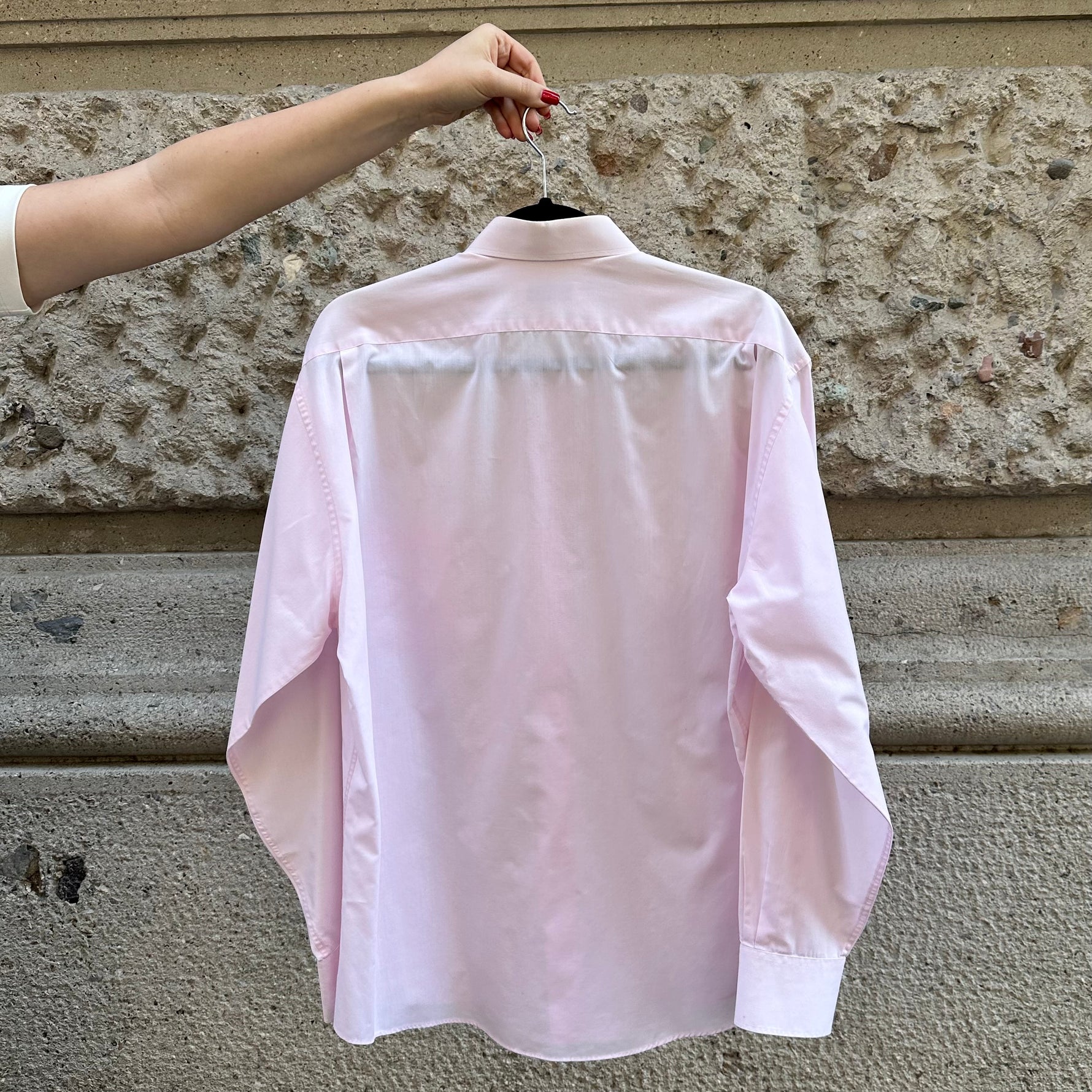 YSL Vintage Pink Shirt Pastel Oversized Style