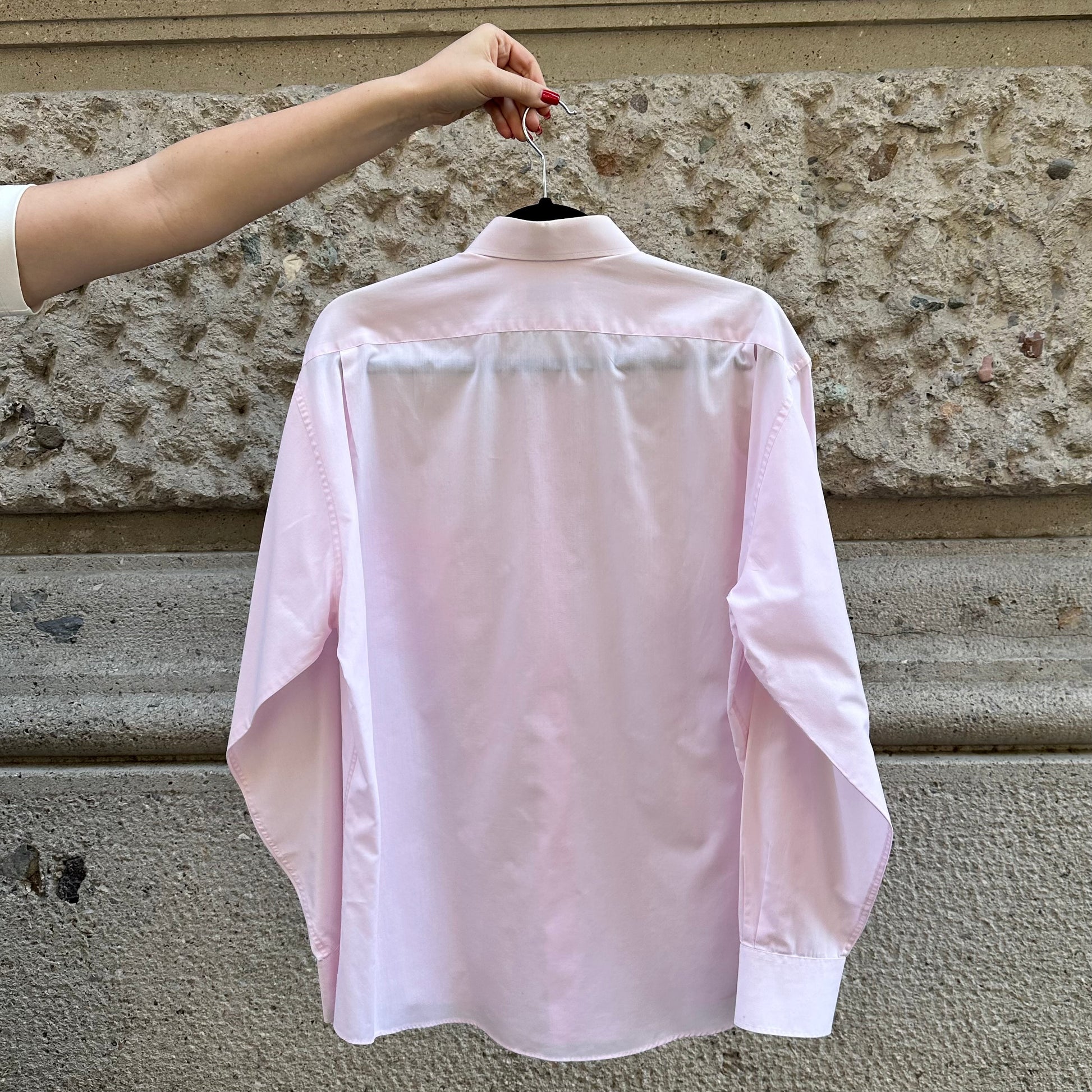 YSL Vintage Pink Shirt Pastel Oversized Style