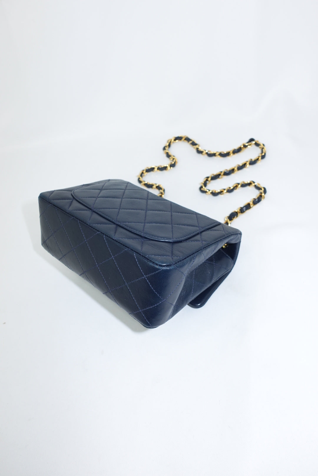 Chanel Timeless Mini Square Quilted Lambskin Navy