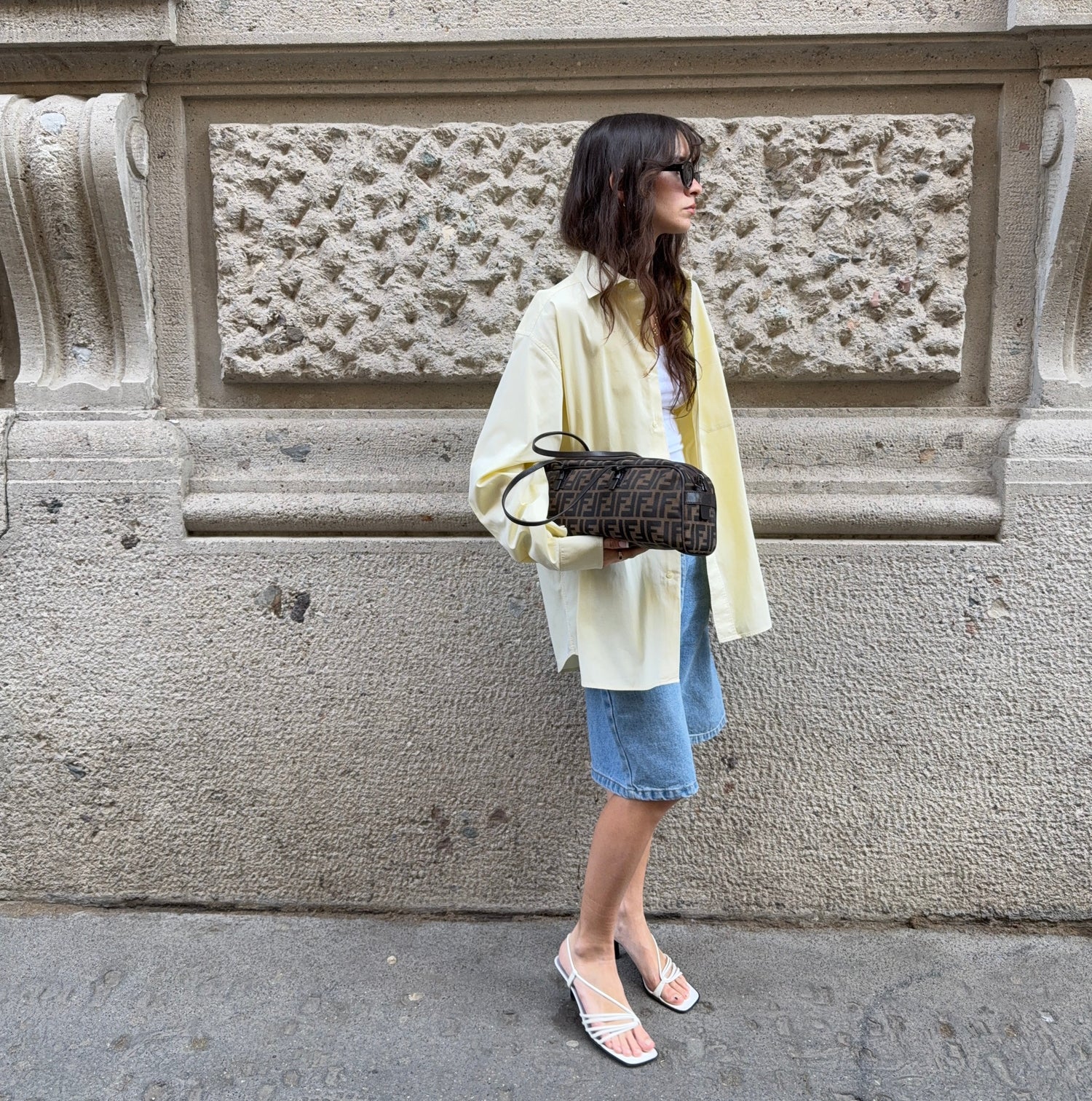 Fendi Bassotto Zucca Brown Bag