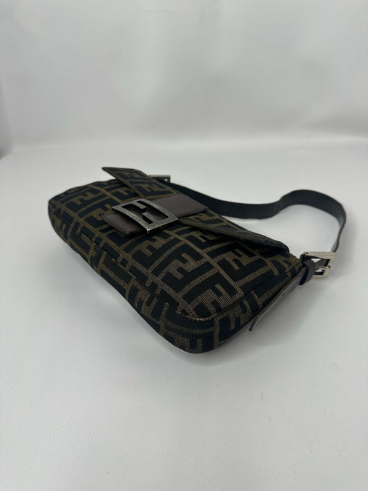 Fendi Vintage Baguette with FF Zucca Brown Canvas