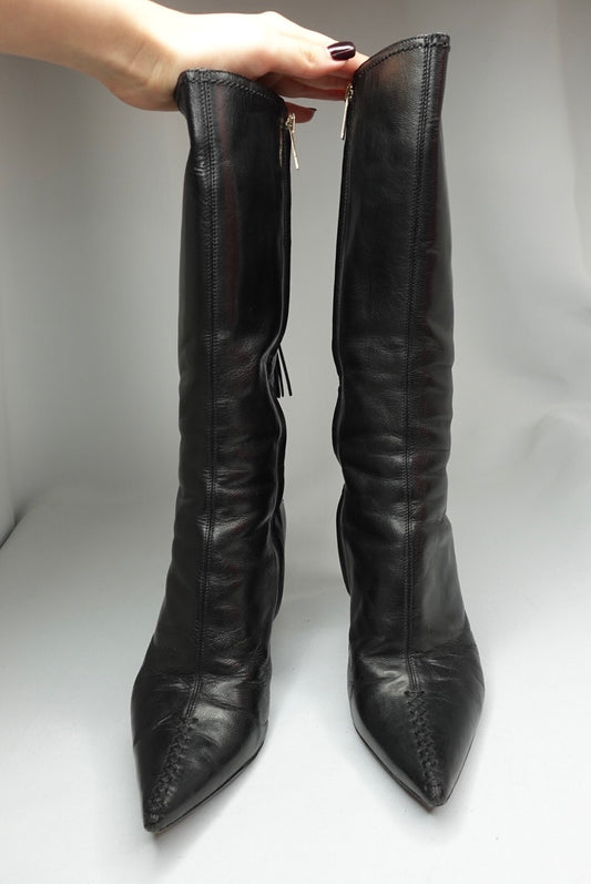 Yves Saint Laurent Vintage Laceup Boots 36.5