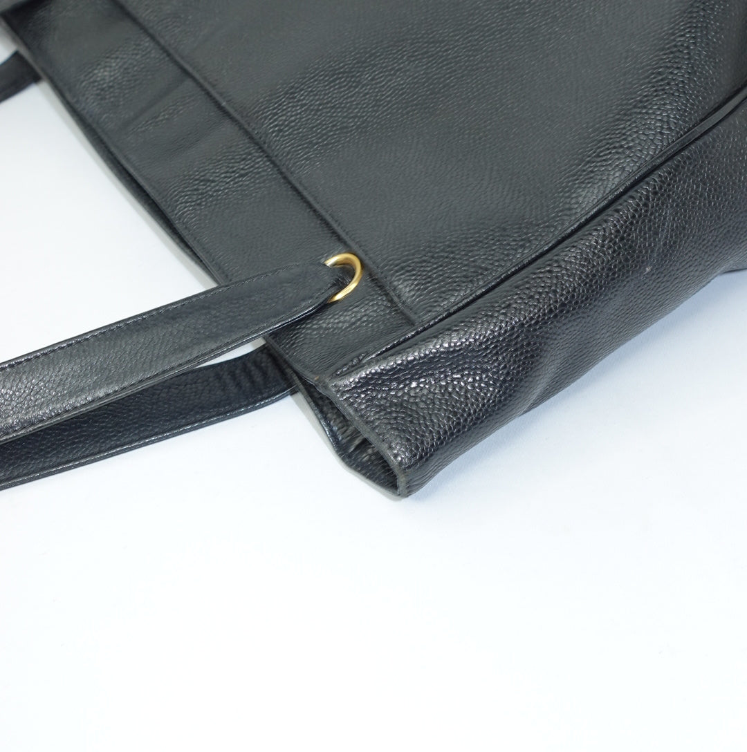 Chanel Black Leather Tote