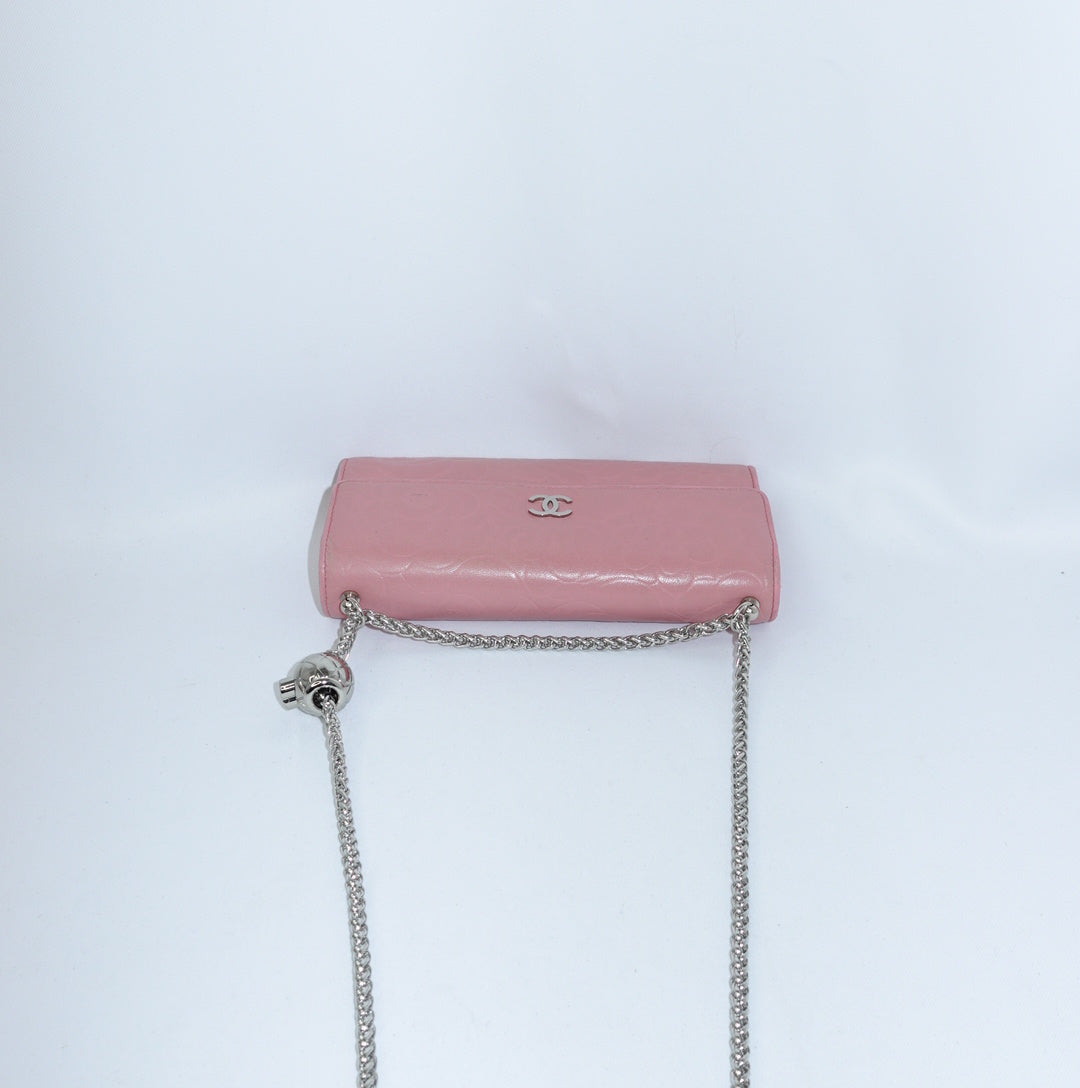 Chanel Pink Camelia Wallet w/Chain